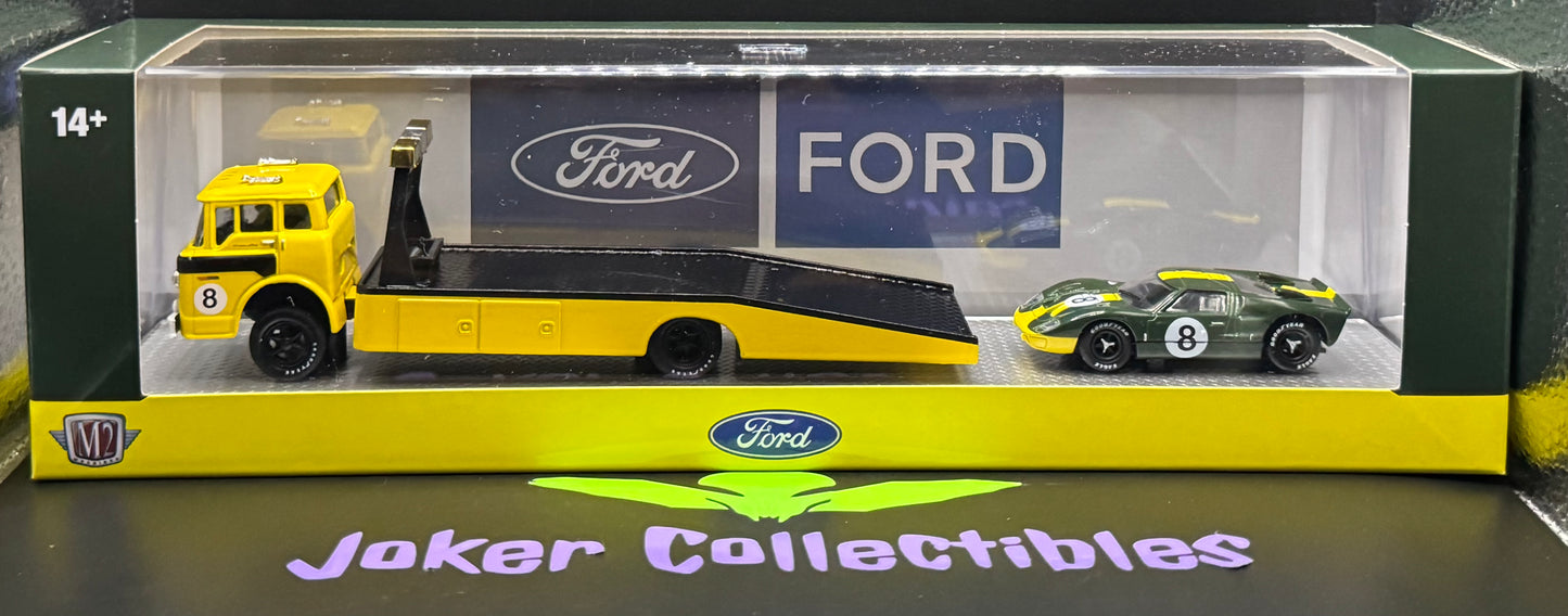 M2 Machines Auto-Haulers 1970 Ford C-600 Truck & 1966 Ford GT40 MK II R100 26-17
