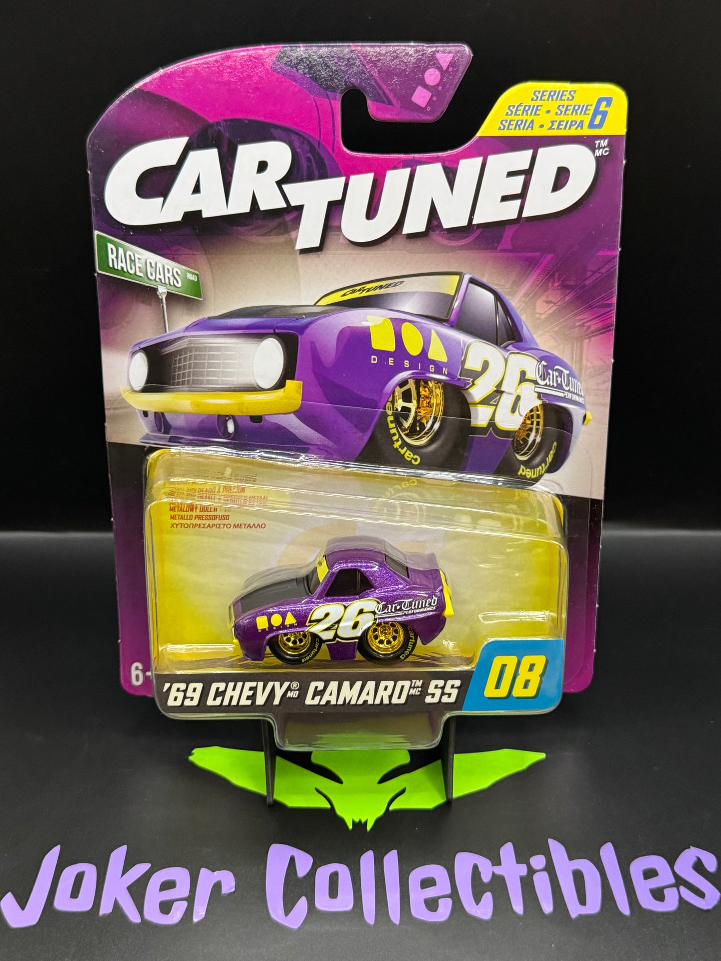 CarTuned Series 6 Hobby Exclusives '69 Chevy Camaro SS Race Cars # 08 Car Tuned