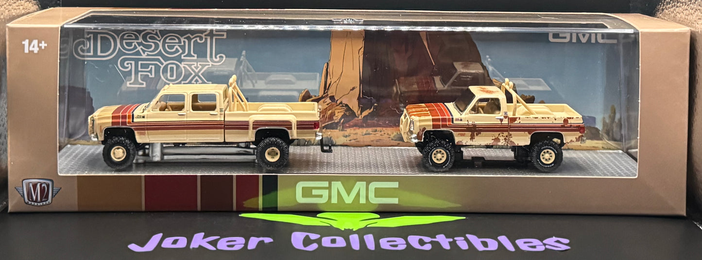 M2 Machines Auto-Haulers 1977 GMC Sierra Classic 3500 4x4 & 1977 GMC Sierra Grande 15 Desert Fox R95 26-03
