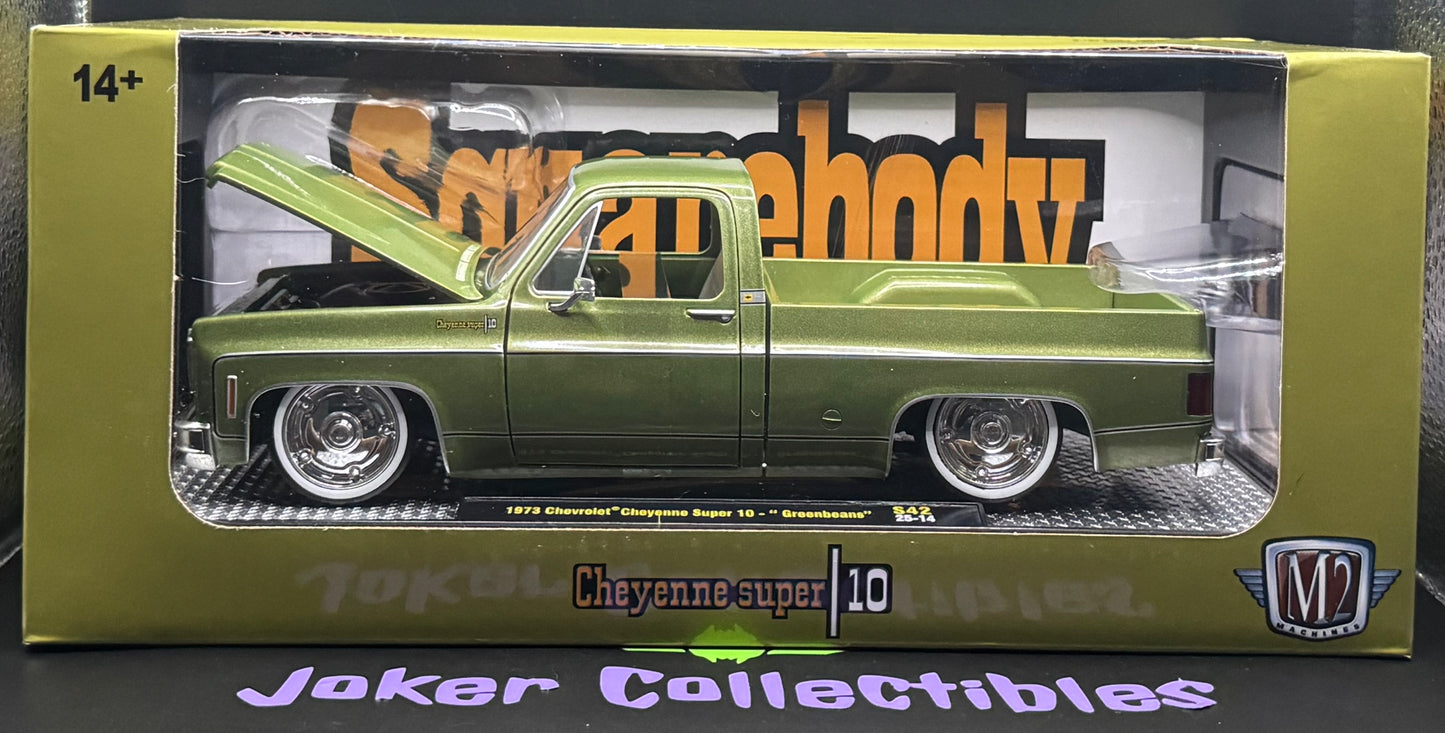 M2 Machines 1:24 Scale 1973 Chevrolet Cheyenne Super 10 Greenbeans S42 25-14