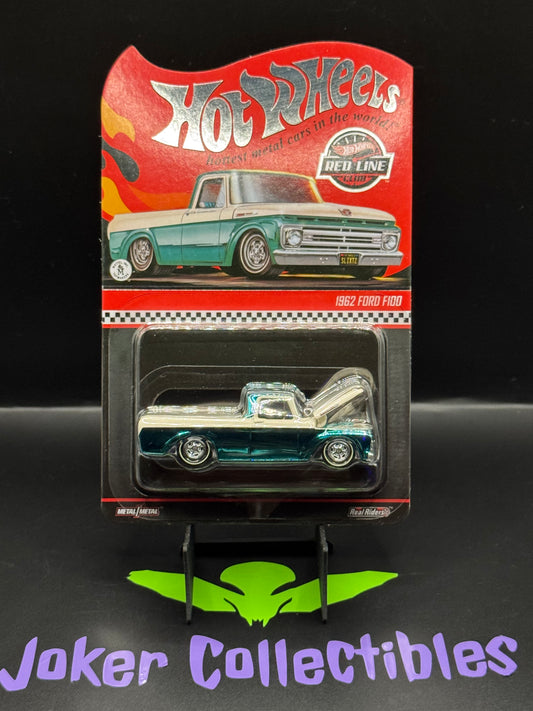 Hot Wheels 2026 RLC Exclusive Red Line Club 1962 Ford F100 Teal & Cream