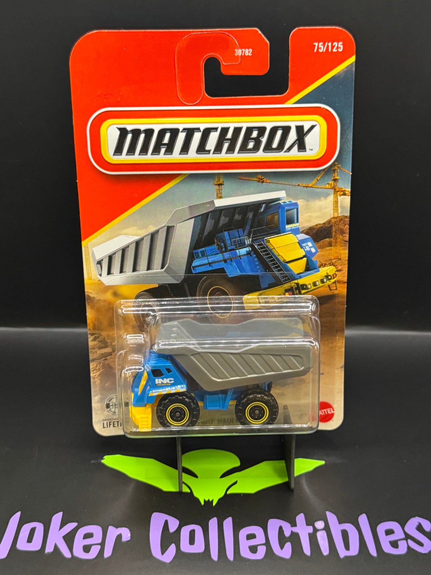 Matchbox 2026 Blue & Yellow INC Construction MBX Turf Hauler II # 75/125