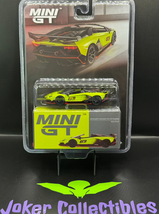 Mini GT #887 Lamborghini Aventador SVJ 63 Roadster Verde Shock
