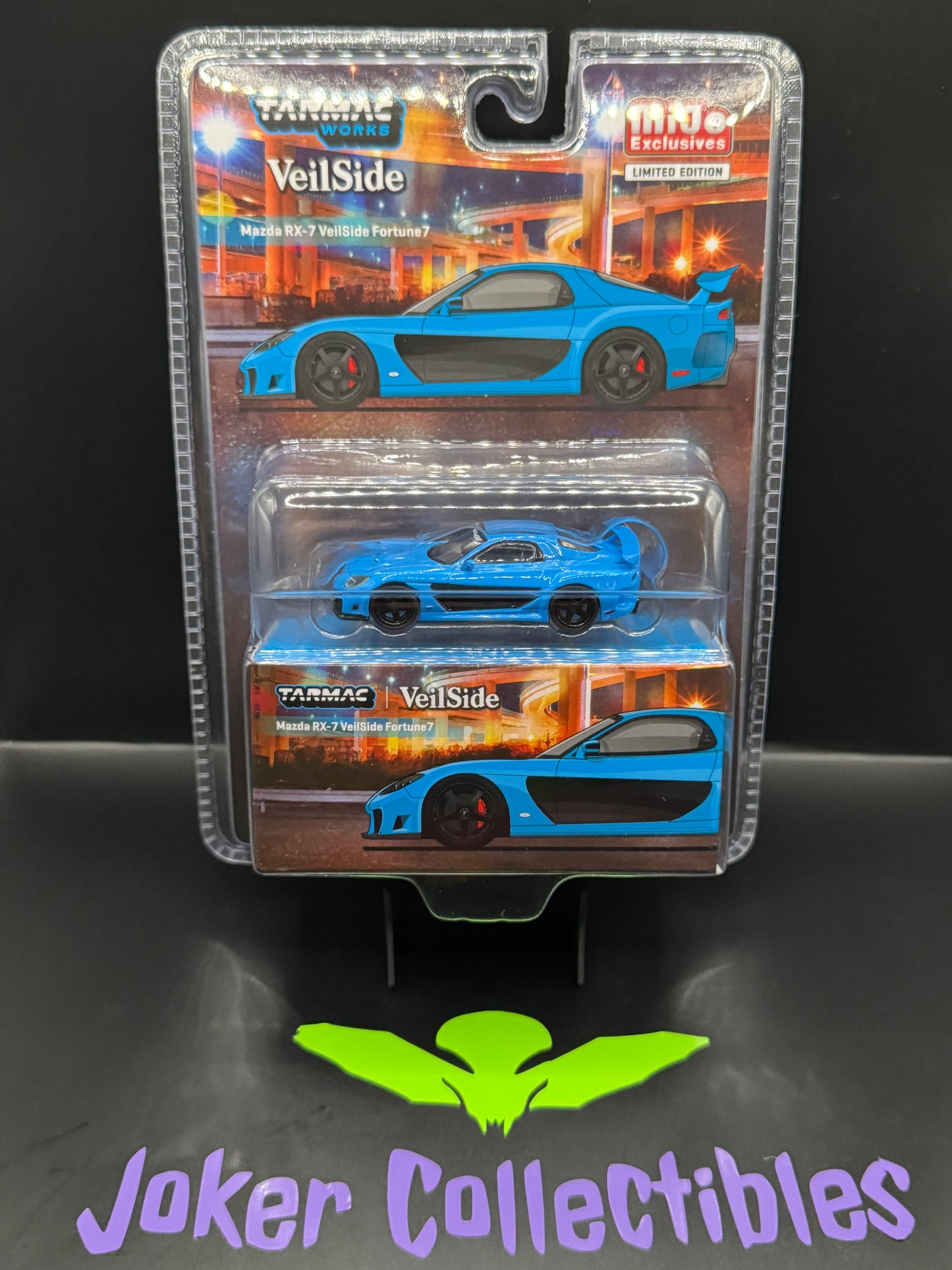 Tarmac Works Global64 Mazda RX-7 VeilSide Fortune7 Blue