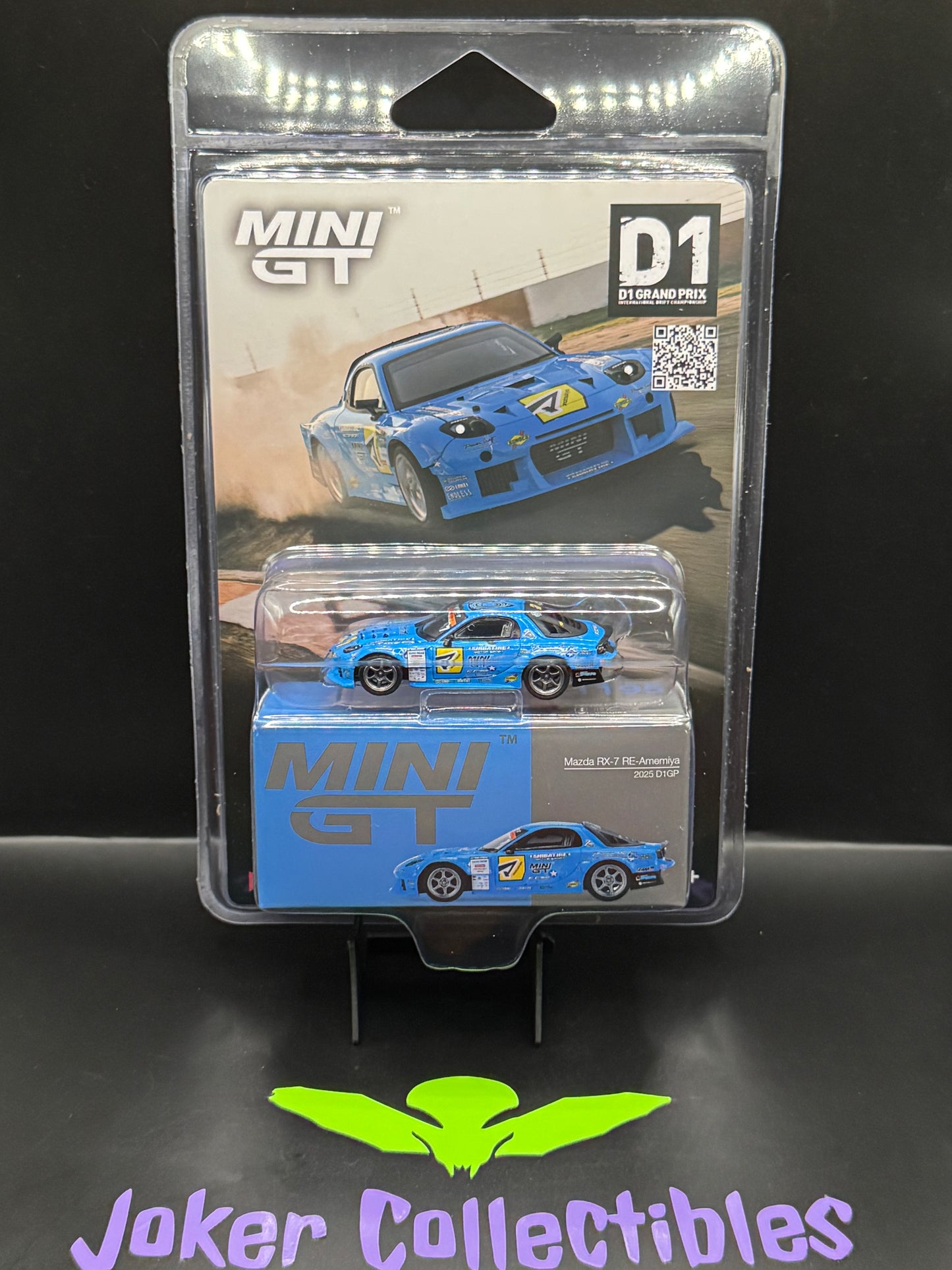 Mini GT #1195 Mazda RX-7 RE-Amemiya 2025 D1GP Blue