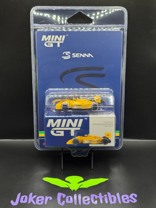 Mini GT #1088 Lotus 99T #12 Ayrton Senna 1987 Monaco Grand Prix Winner