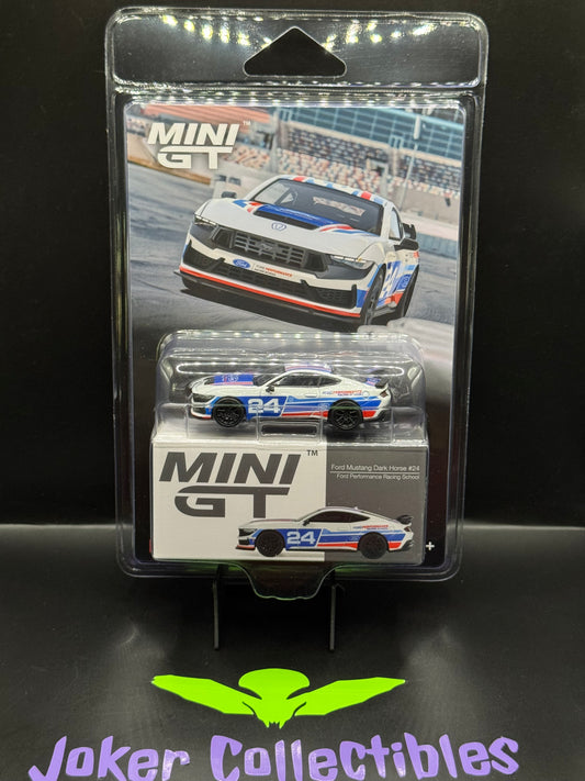 Mini GT #1172 Ford Mustang Dark Horse #24 Ford Performance Racing School