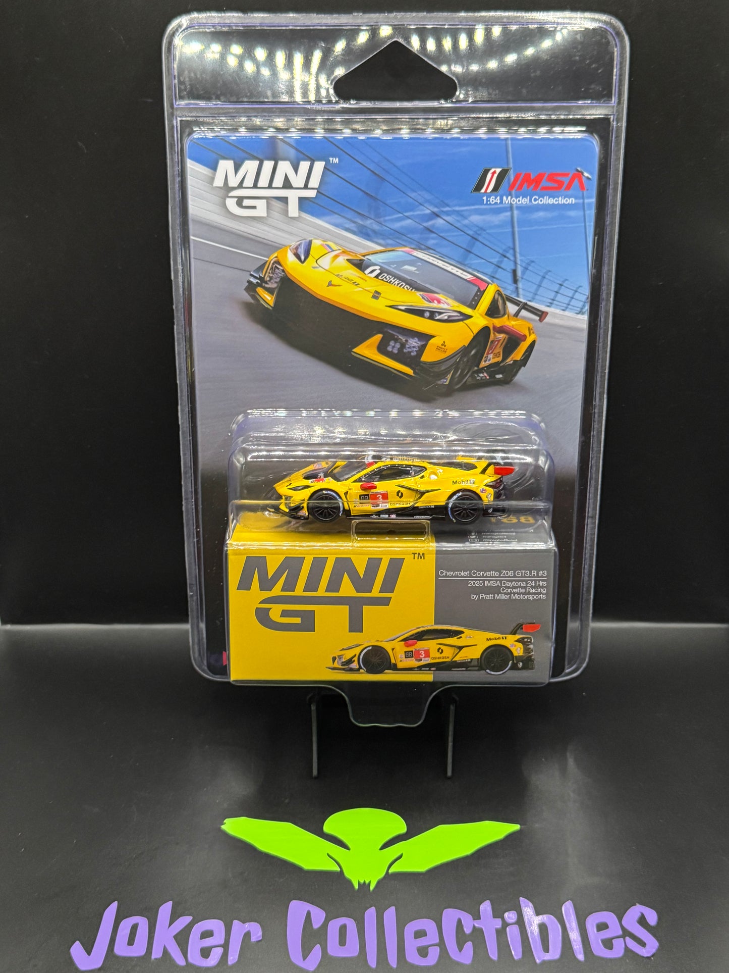 Mini GT #1168 Chevrolet Corvette Z06 GT3.R #3 Corvette Racing by Pratt Miller Motorsports 2025 IMSA Daytona 24 Hrs
