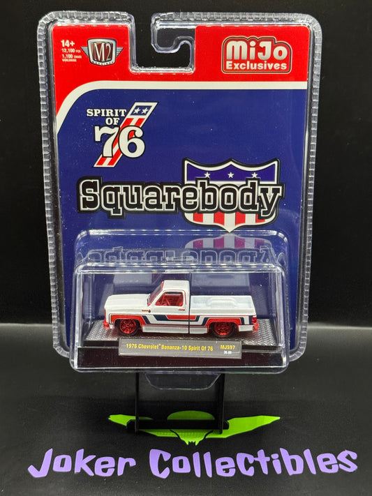 M2 Machines Chase 1976 Chevrolet Silverado Bonanza 10 Spirit of 76 White MJS97 26-08