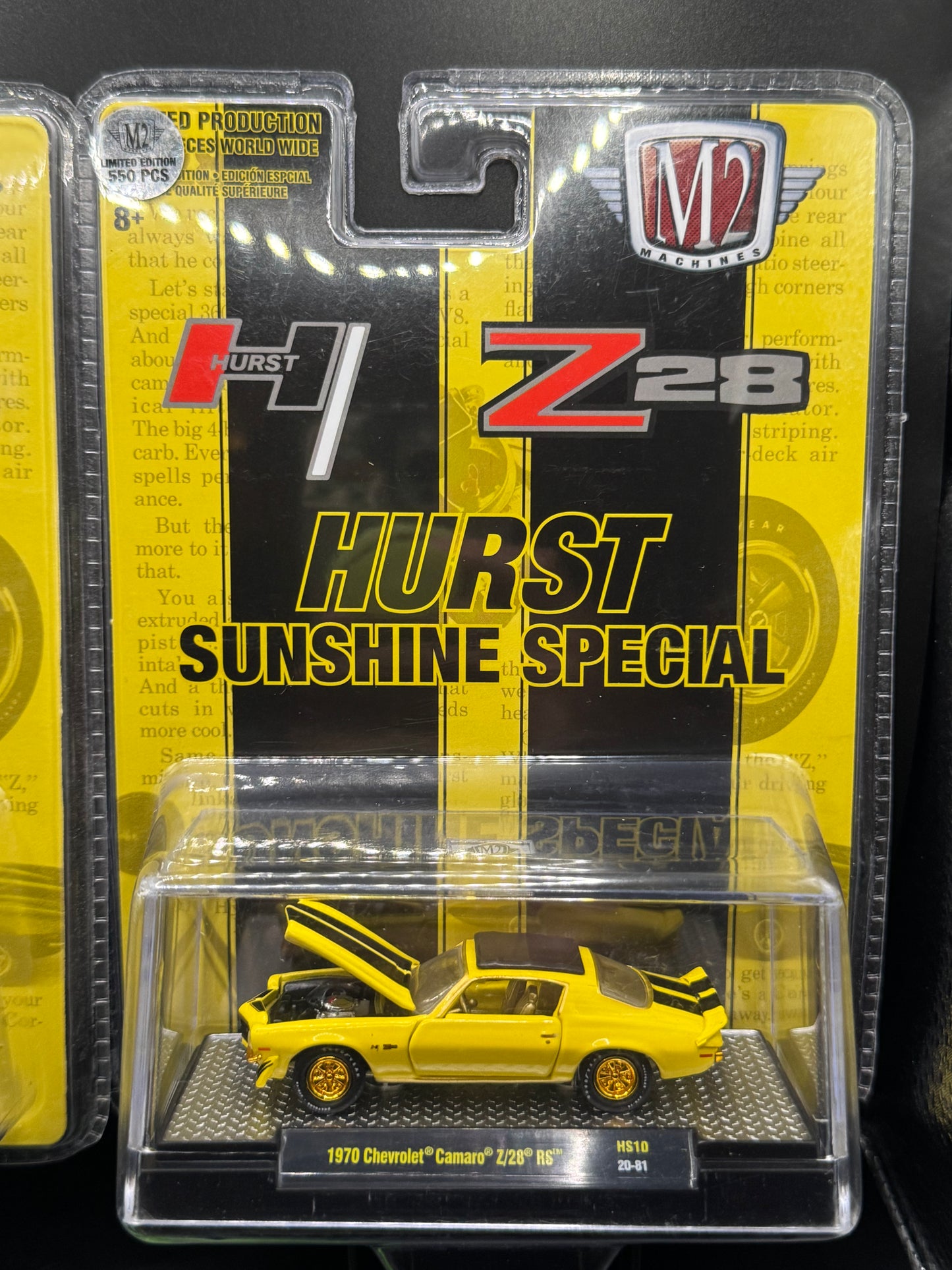 M2 Machines Regular & Chase Hurst Sunshine Special 1970 Chevrolet Camaro Z/28 RS HS10 20-81