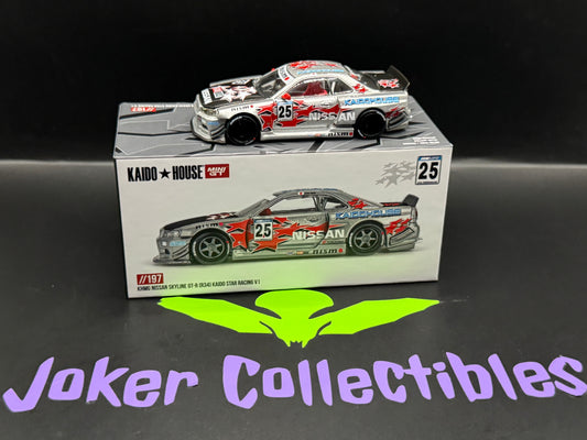Kaido House Nissan Skyline GT-R R34 Kaido Star Racing V1 Silver KHMG197 Chase Chance