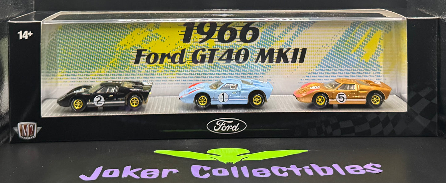 M2 Machines Auto-Haulers 3 Car Chase 1966 Ford GT40 MK II R98 26-23