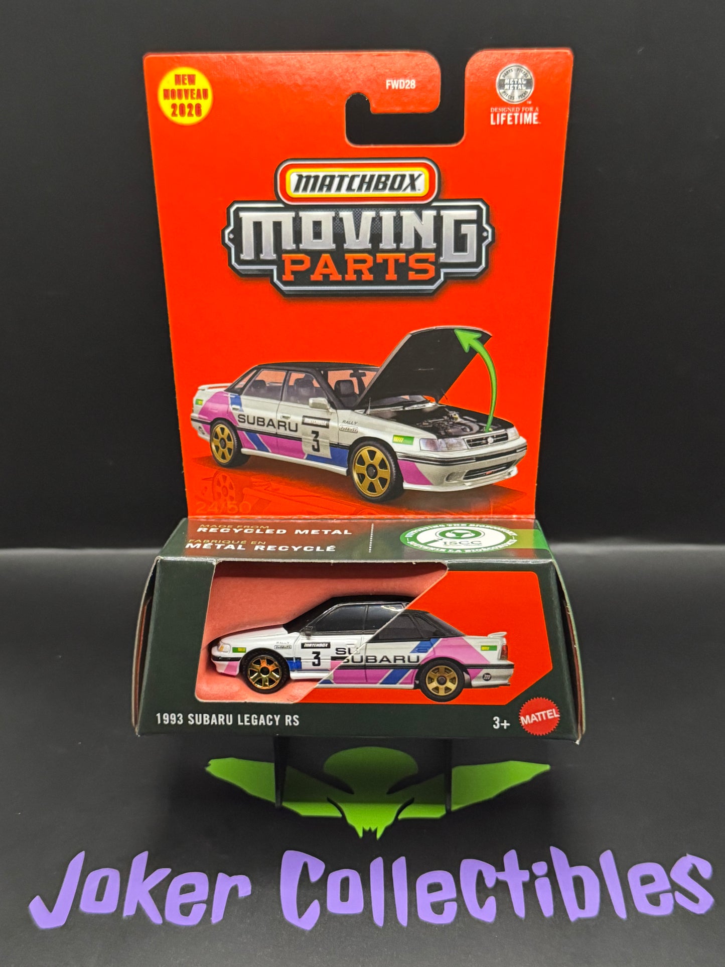 Matchbox 2026 Moving Parts White 1993 Subaru Legacy RS