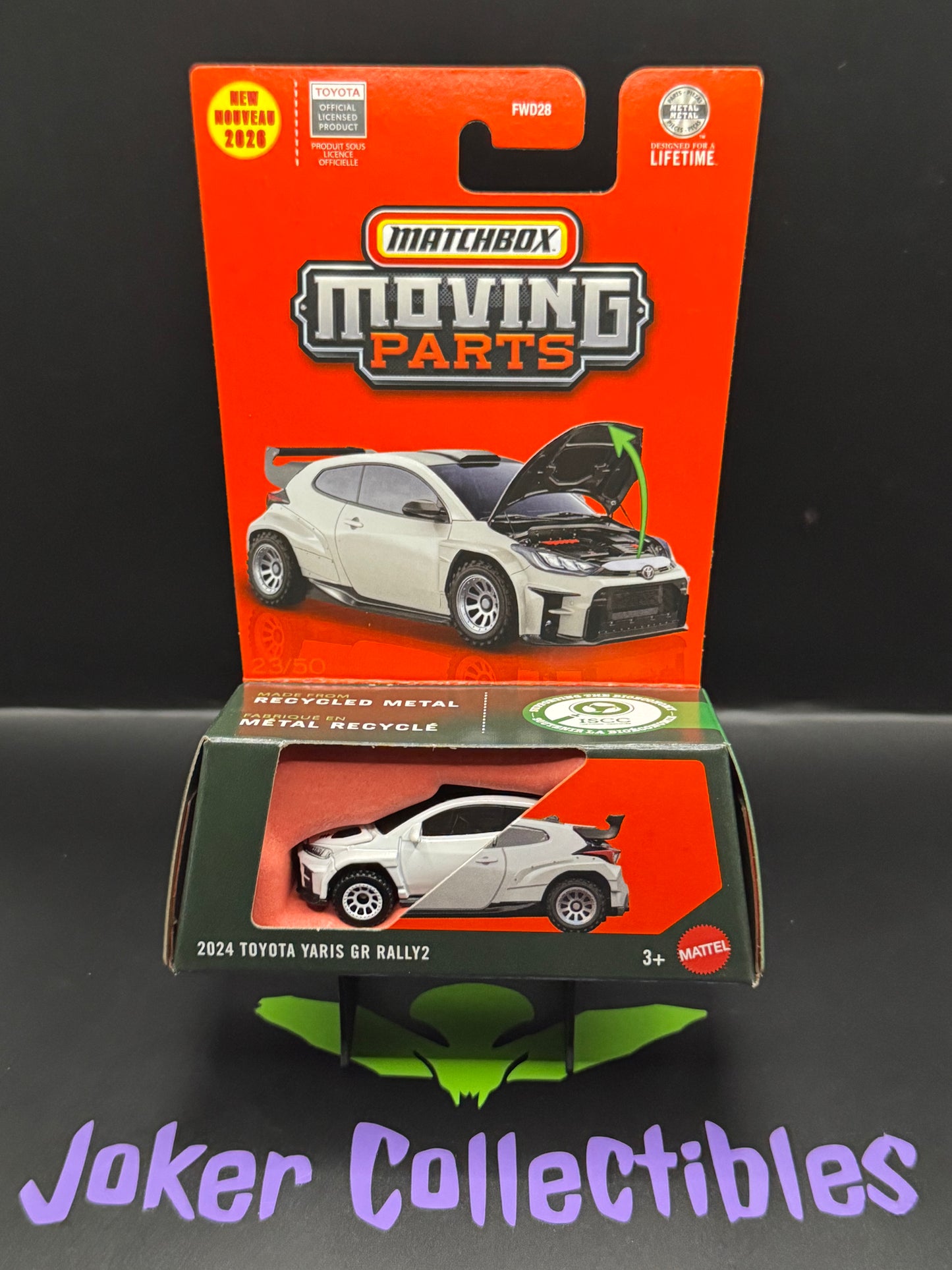 Matchbox 2026 Moving Parts White 2024 Toyota Yaris GR Rally2