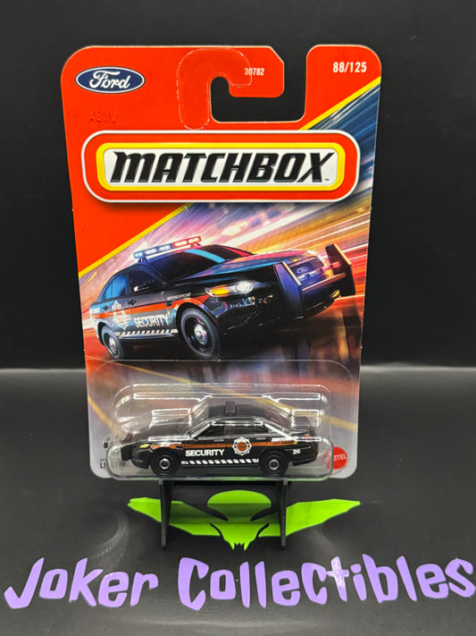 Matchbox 2026 Matchbox City Airport Security Black Ford Police Interceptor # 88/125