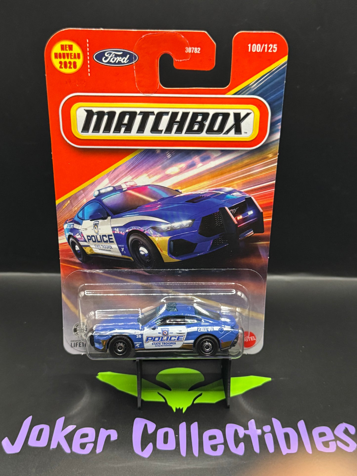 Matchbox 2026 State Trooper Blue 2025 Ford Mustang Police # 100/125