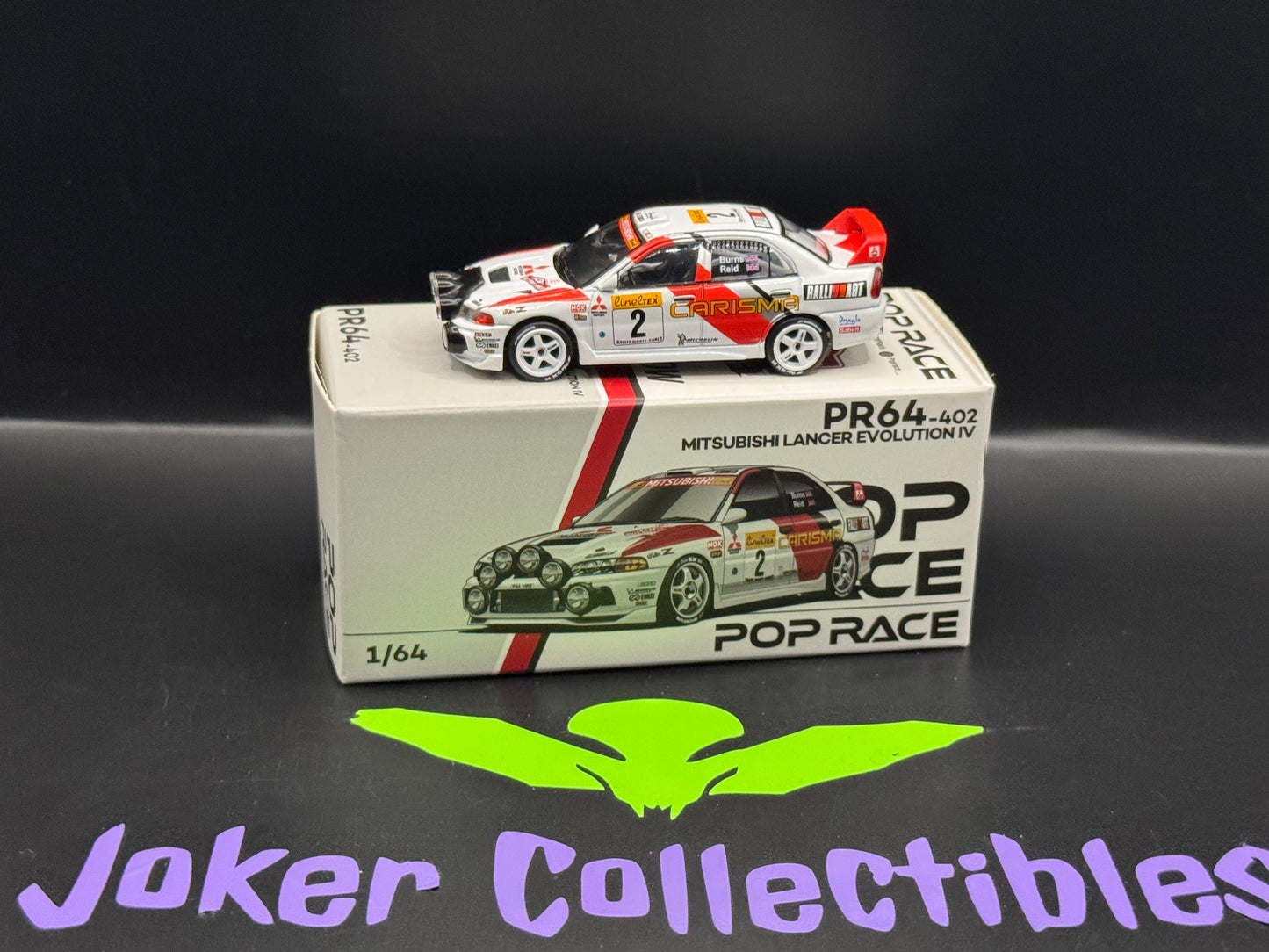 Pop Race Mitsubishi Lancer Evolution IV 1998 Monte Carlo Rally PR64-402
