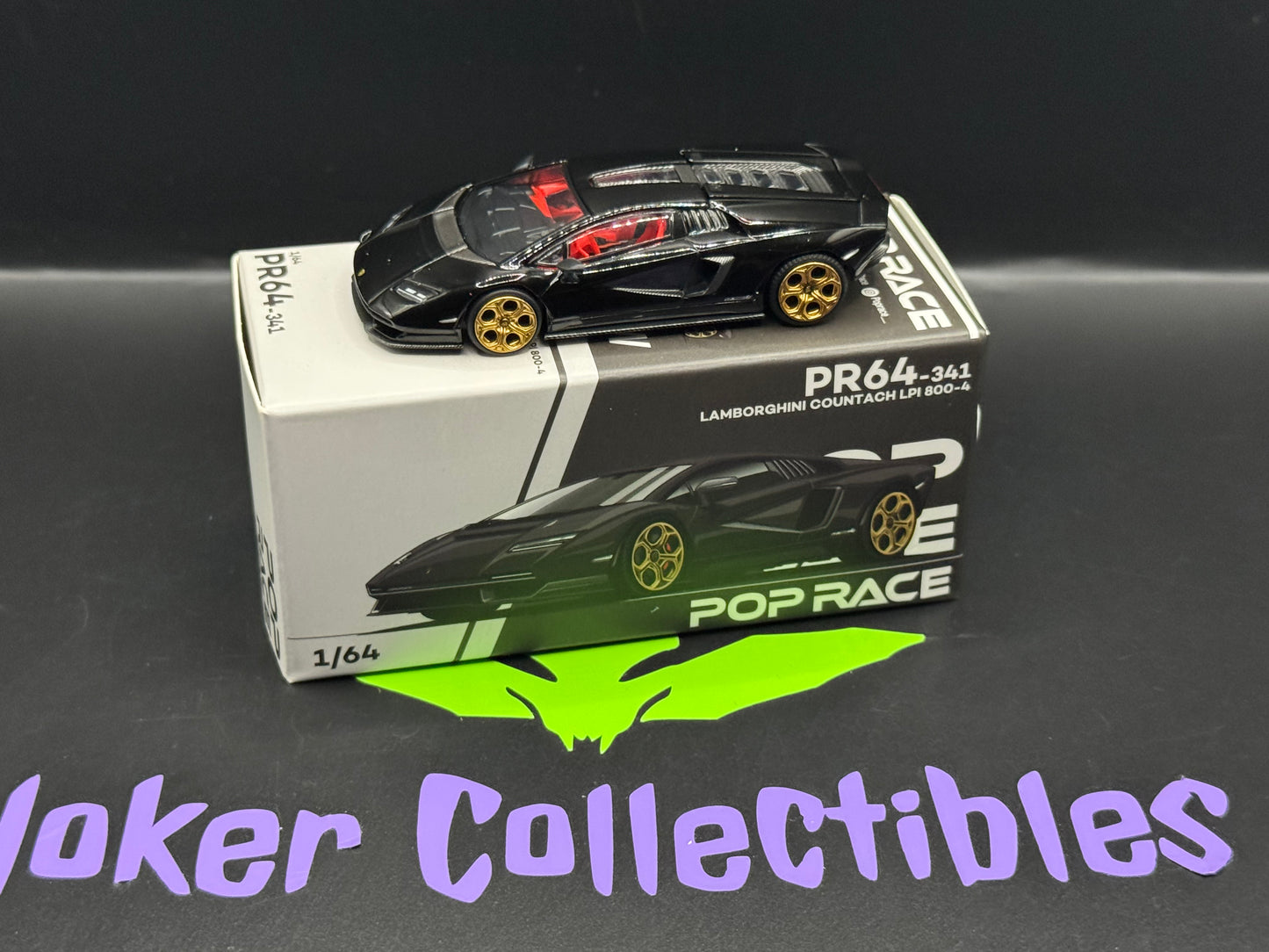 Pop Race Lamborghini Countach LPI 800-4 Deep Black PR64-341