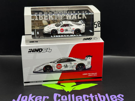 INNO64 Collet LBWK Ferrari F40 Collection Liberty Walk White Chase Chance