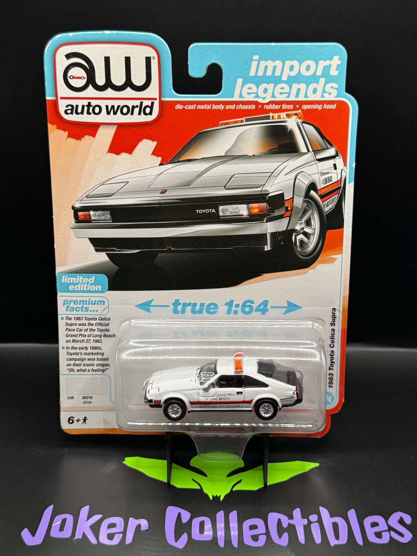 Auto World Import Legends 1983 Toyota Celica Supra Official Pace Car White # 2