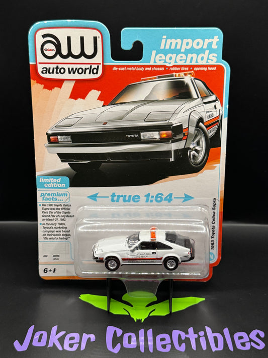 Auto World Import Legends 1983 Toyota Celica Supra Official Pace Car White # 2