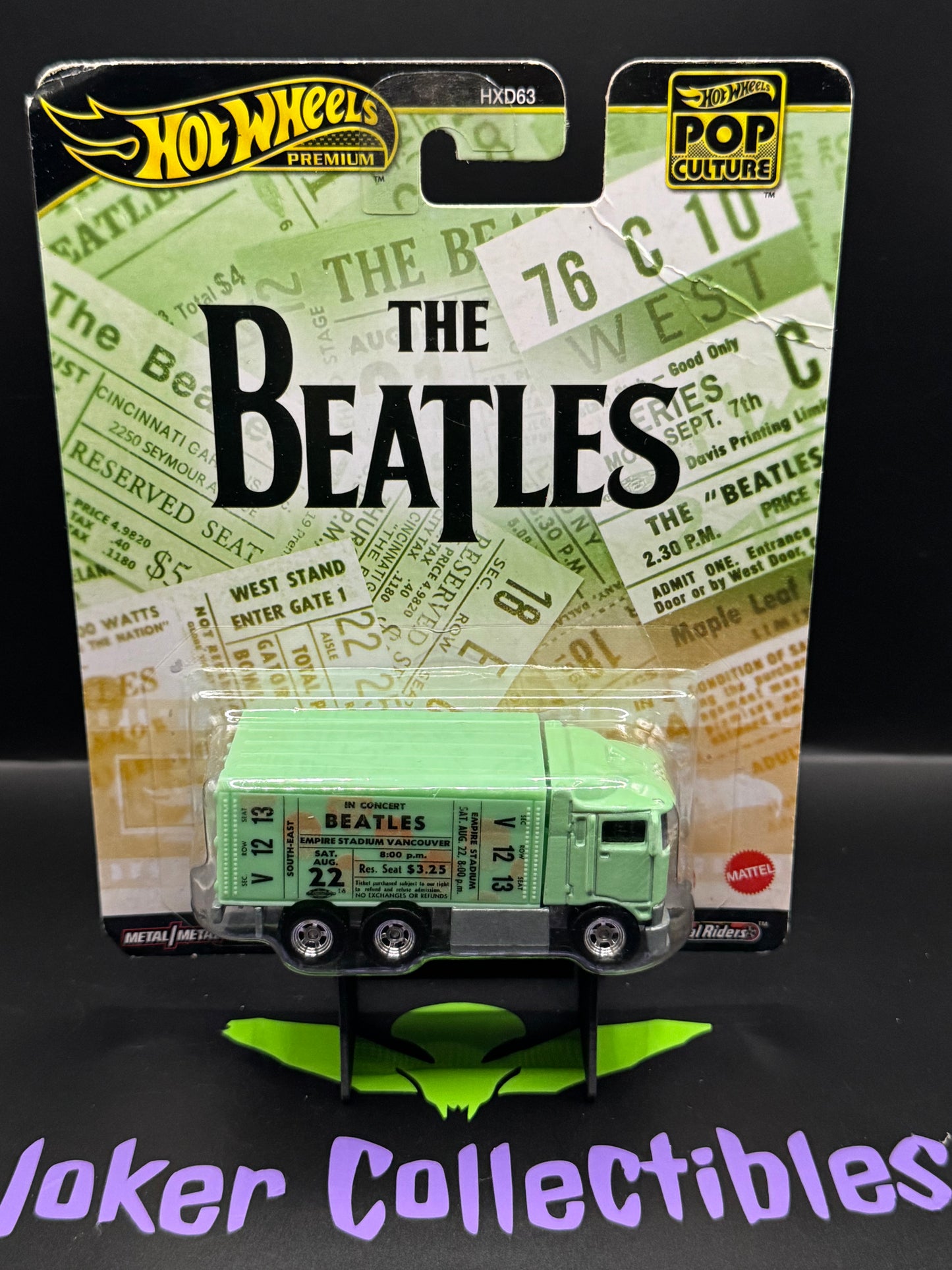 Bad Card Hot Wheels Premium Pop Culture Mint Green The Beatles Hiway Hauler