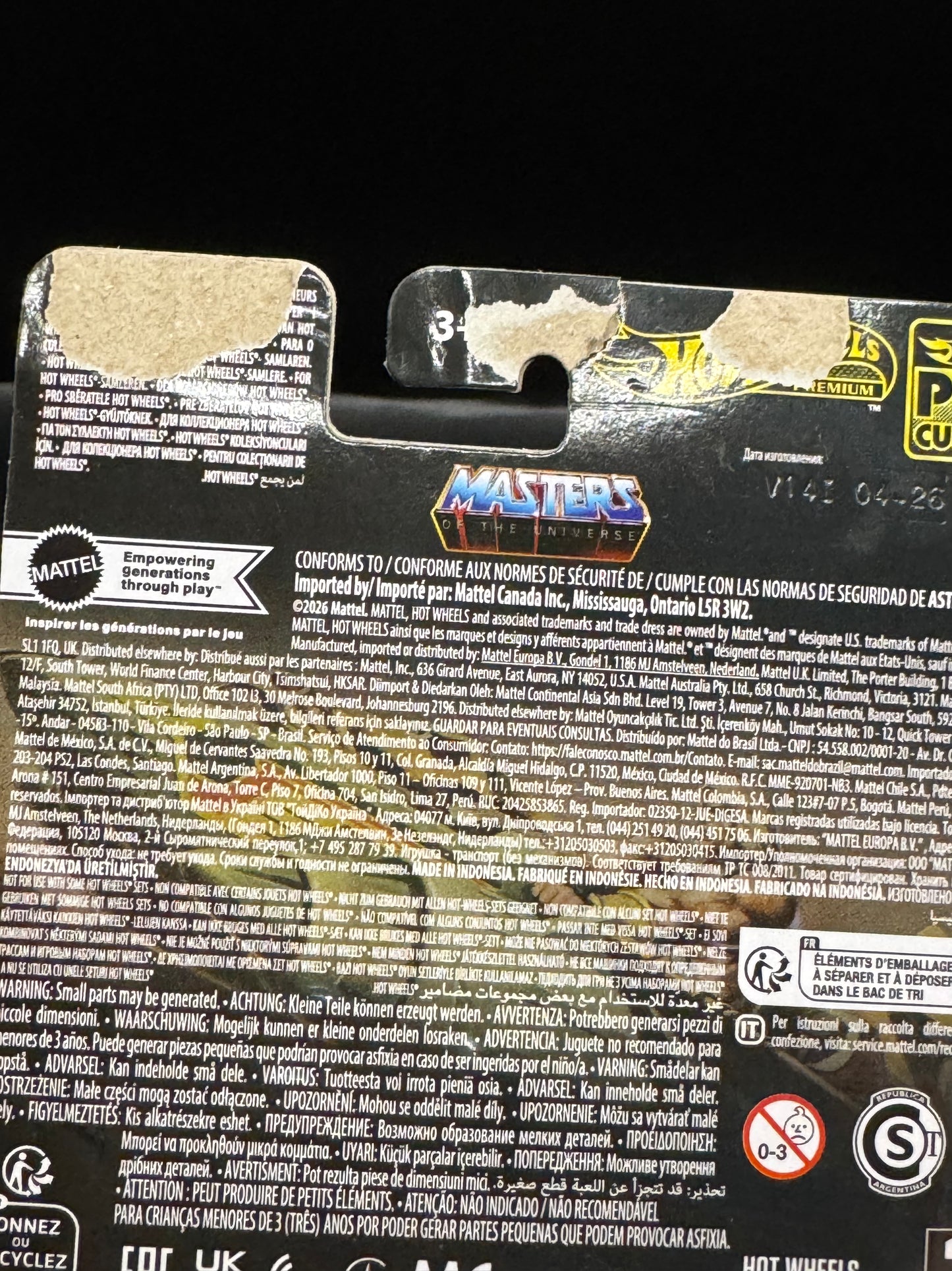 Bad Card Hot Wheels Premium Pop Culture 2026 Masters of the Universe Wind Raider He-Man