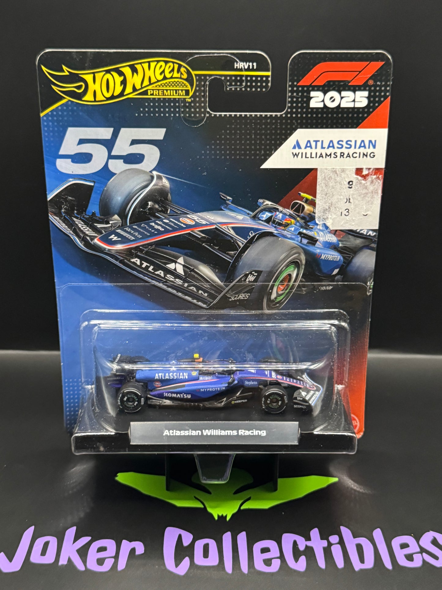 Bad Card Hot Wheels Premium 2025 F1 Formula One Atlassian Williams Racing # 55 - sticker