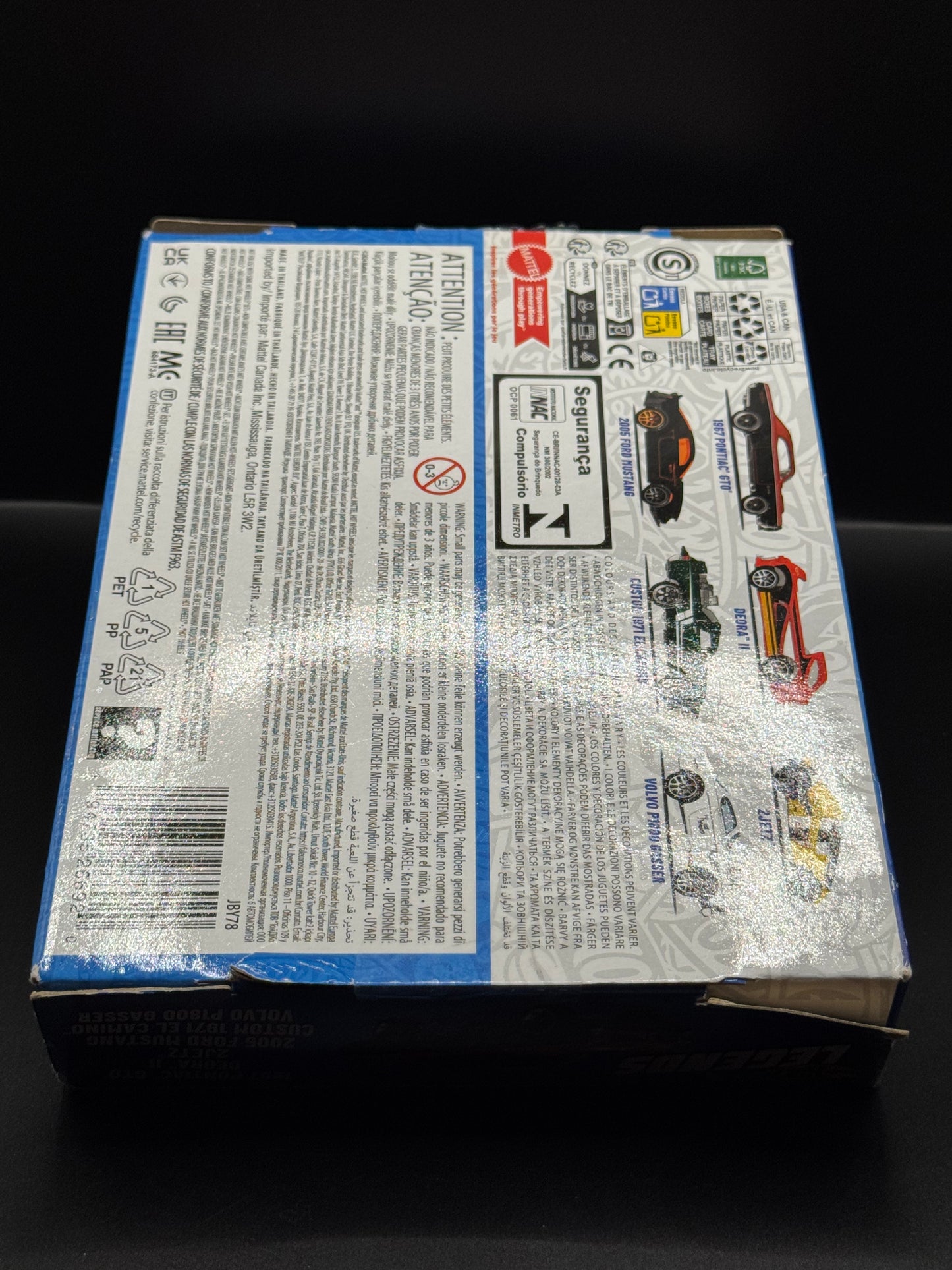 Bad Packaging Hot Wheels Silver Series 6 Pack 2025 Legends Tour 1967 Pontiac GTO, Deora II, 2Jetz, 2005 Ford Mustang, Custom 1971 El Camino, Volvo P1800 Gasser