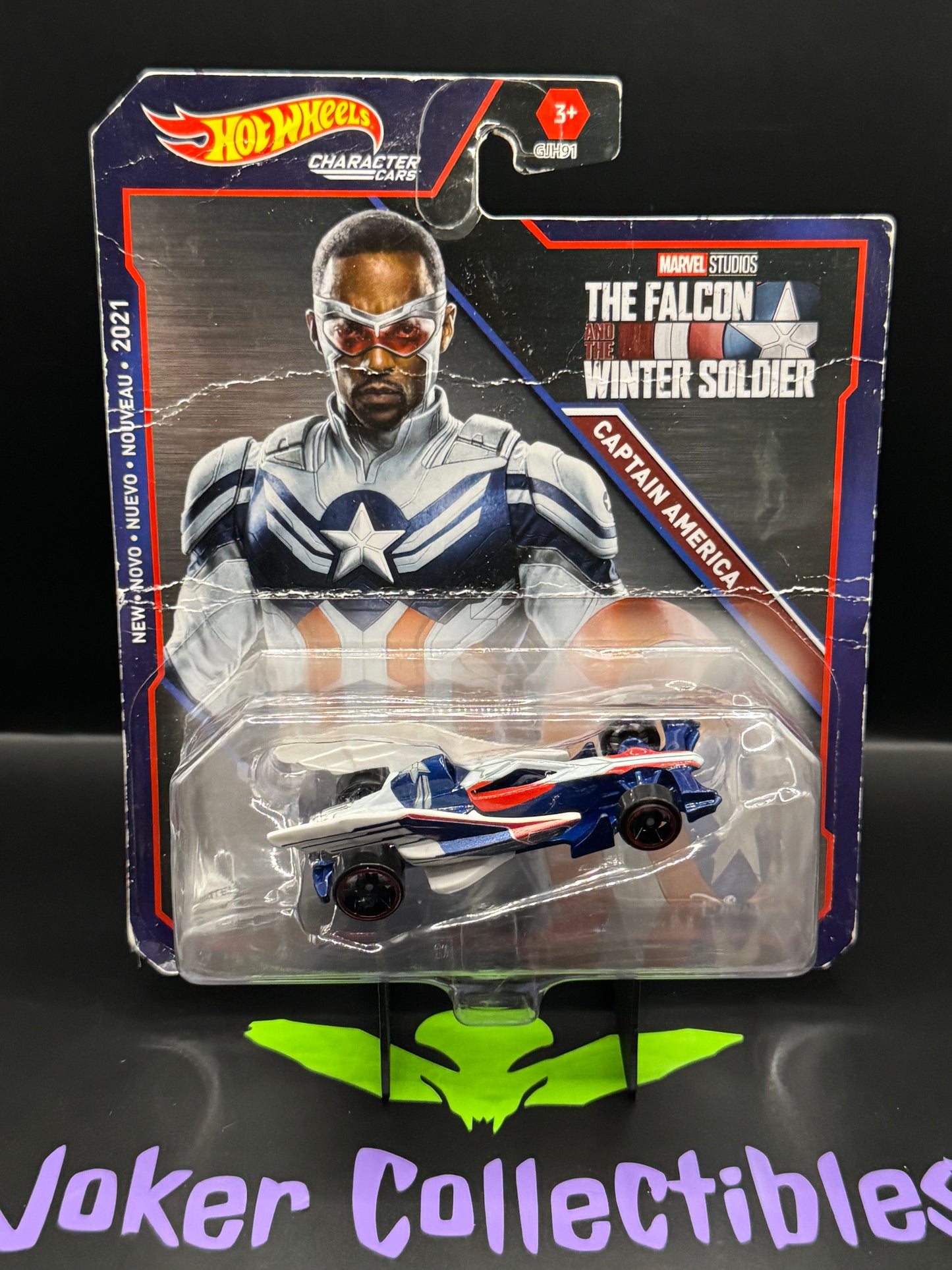 Bad Card Hot Wheels Character Cars 2021 Captain America The Falcon and the Winter Soldier Marvel Studios
