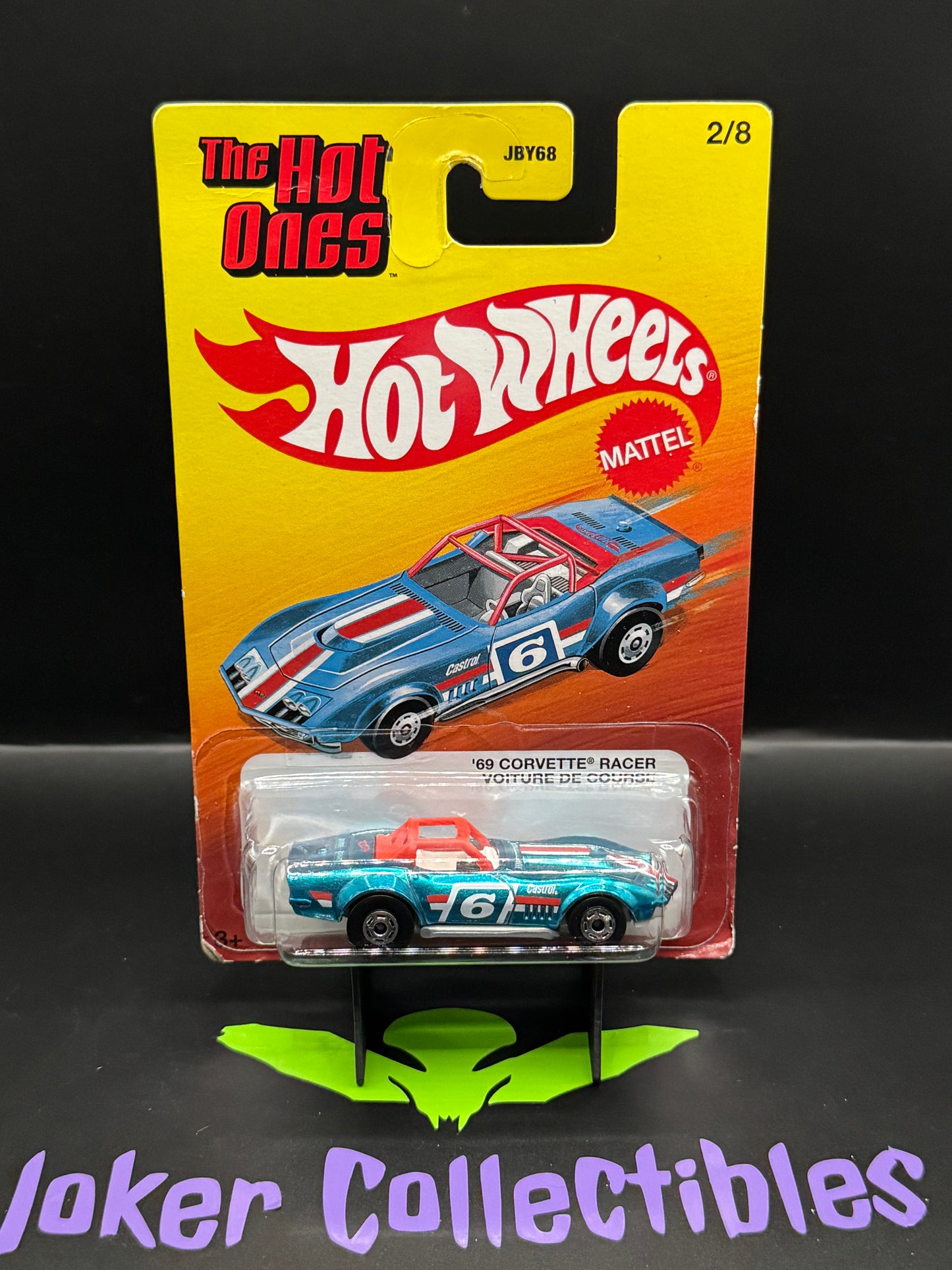 Bad Card Hot Wheels The Hot Ones '69 Corvette Racer # 2/8