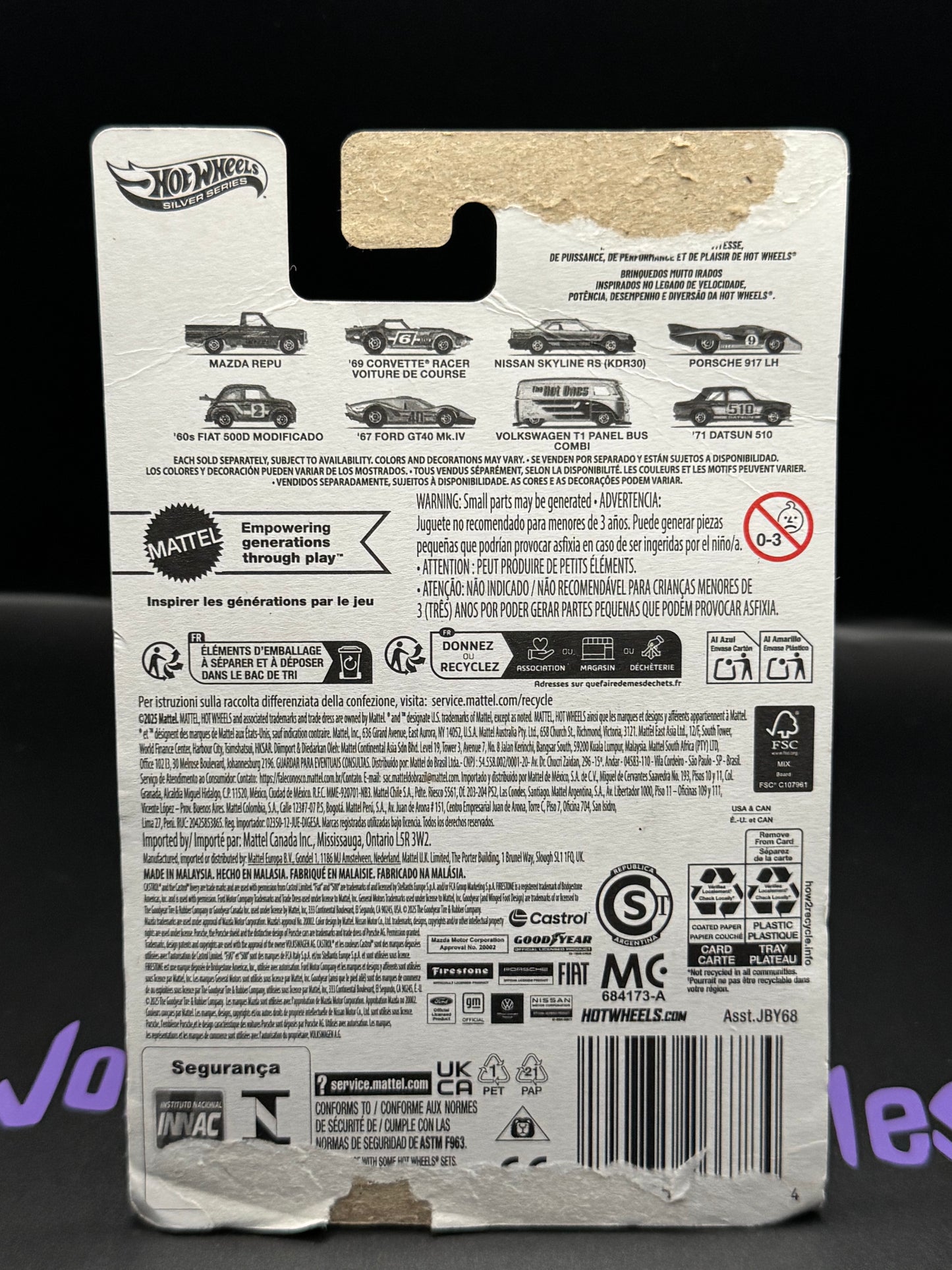 Bad Card Hot Wheels The Hot Ones '67 Ford GT MK.IV # 6/8
