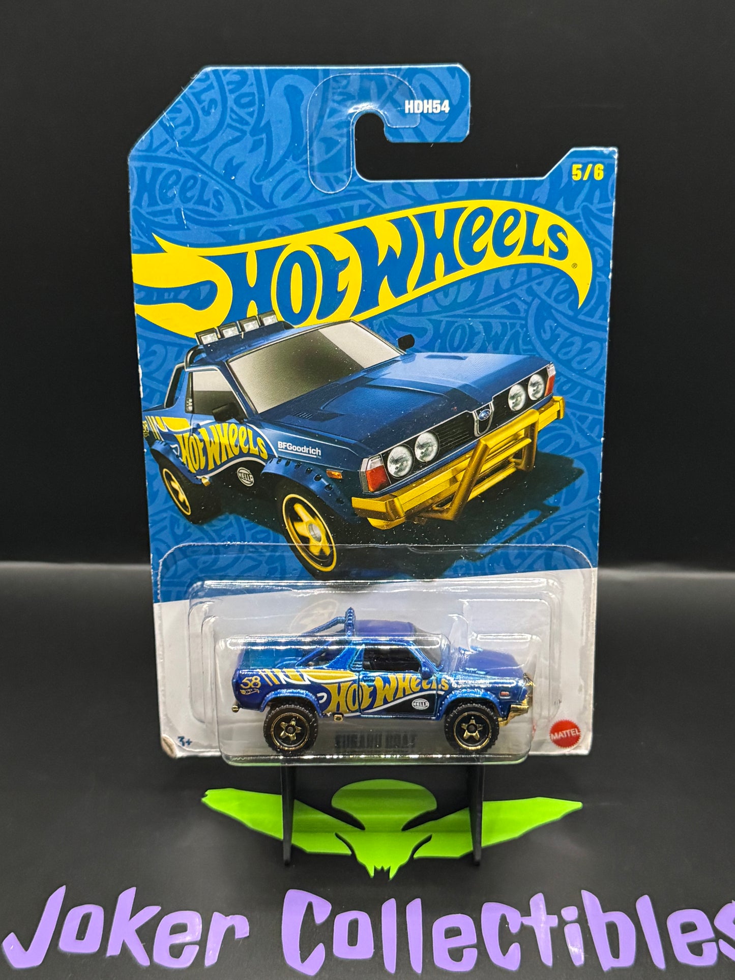 Bad Card Hot Wheels Blue & Gold 2026 58th Anniversary Subaru Brat # 5/6