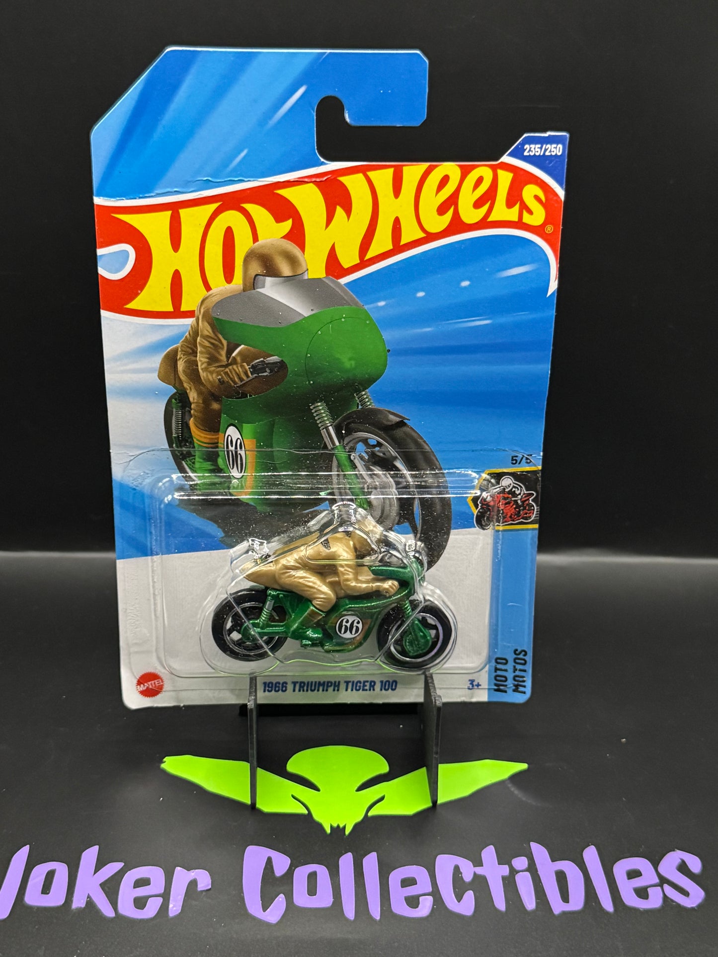 Bad Card Hot Wheels Treasure Hunt 1966 Triumph Tiger 100 235/250 Moto 5/5