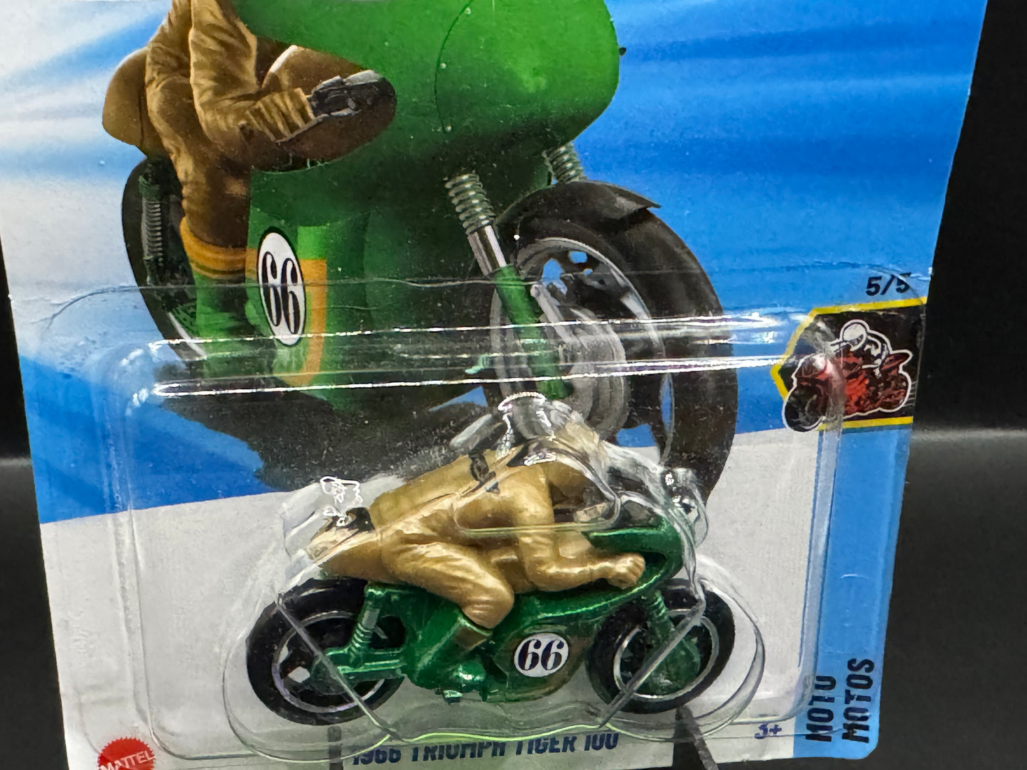 Bad Card Hot Wheels Treasure Hunt 1966 Triumph Tiger 100 235/250 Moto 5/5