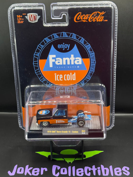 M2 Machines Coca-Cola Orange Fanta 1976 GMC Sierra Grande 15 Custom A54 24-60