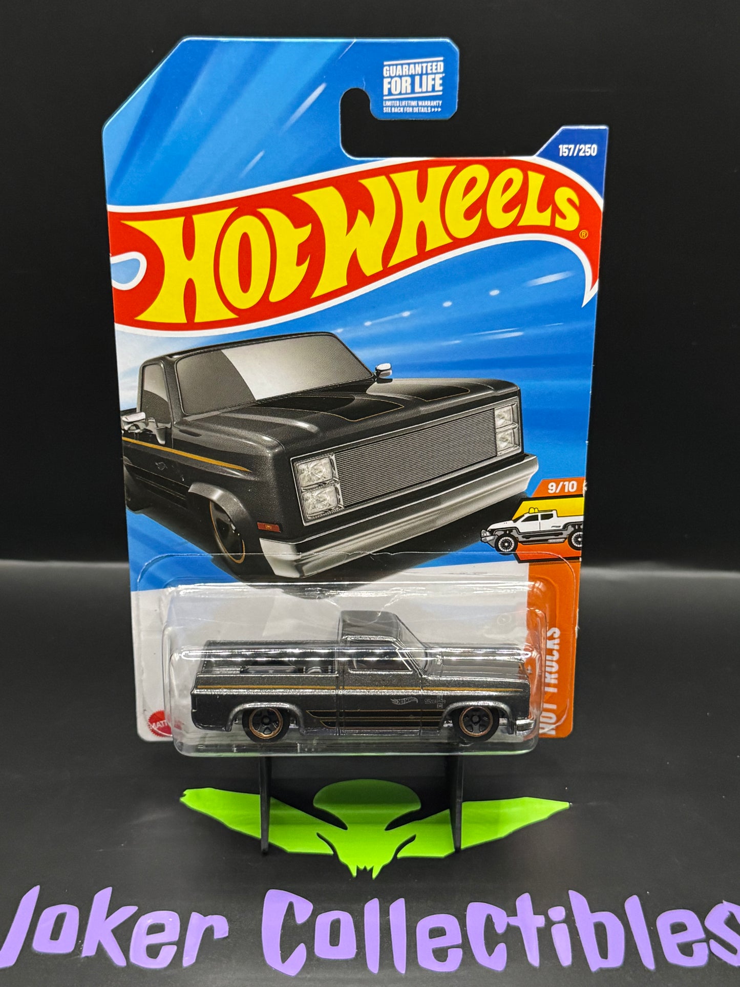 Hot Wheels Black Gray '83 Chevy Silverado 157/250 HW Hot Trucks 9/10 Q Case