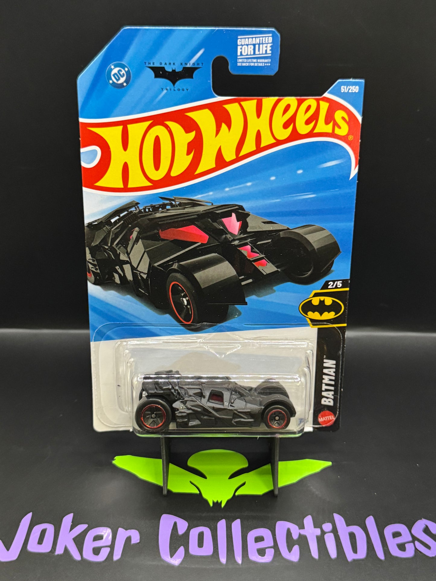 Hot Wheels 2026 Black The Dark Knight Batmobile 51/250 Batman 2/5 L Case