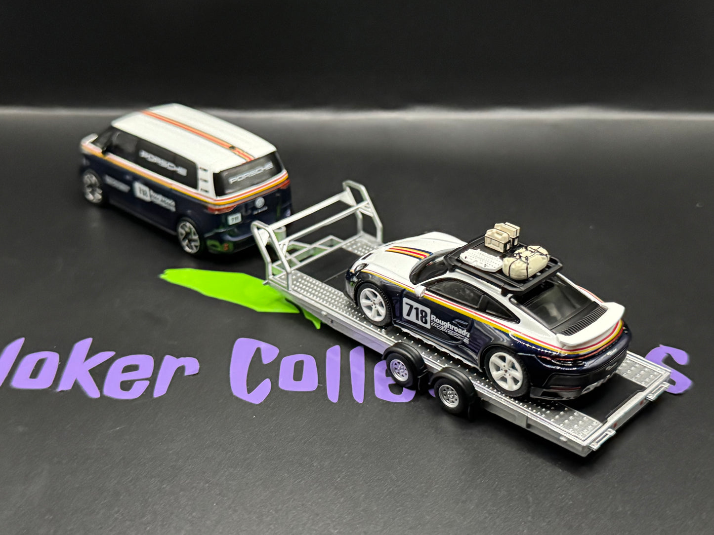 Mini GT Porsche 911 Dakar #718 Volkswagen ID. Buzz Porsche Centrum Gelderland Roughroads Set