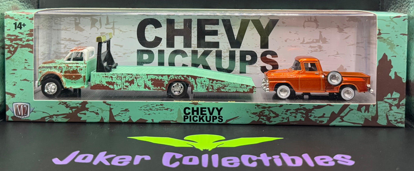 M2 Machines 1968 Chevrolet C60 Trucks & 1958 Chevrolet Apache Stepside R76 24-16