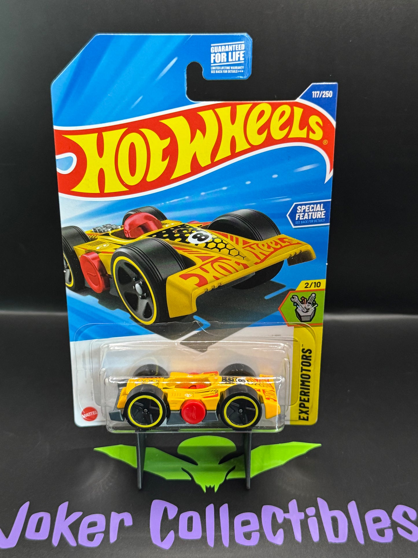 Hot Wheels 2025 Yellow Silver Flippin Fast 117/250 Experimotors 2/10 L Case