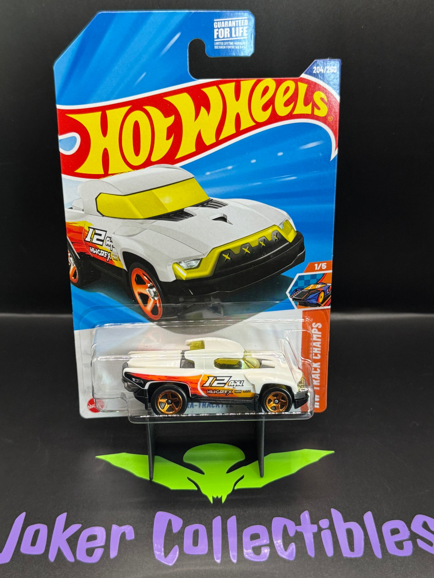 Hot Wheels 2025 White Terra-Tracktyl 204/250 HW Track Champs 1/5 L Case