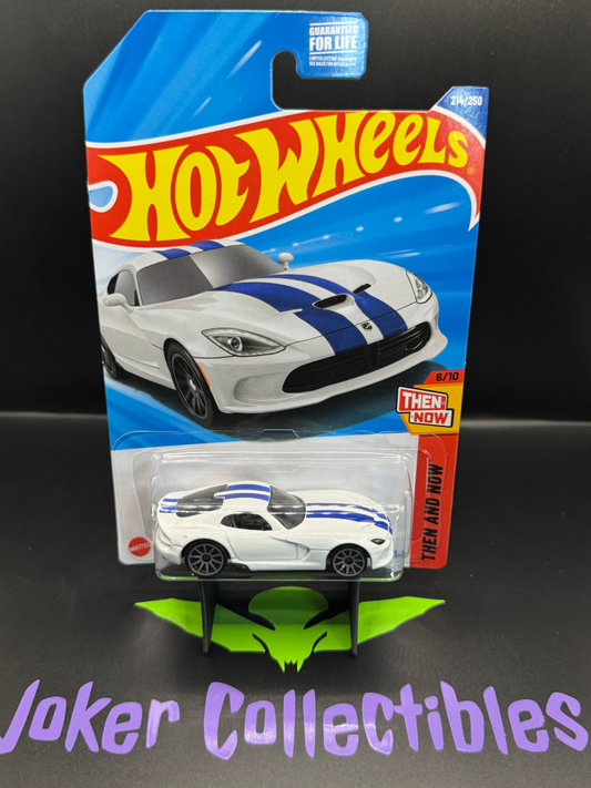 Hot Wheels 2025 White Blue 2013 SRT Viper 214/250 Then and Now 6/10 L Case
