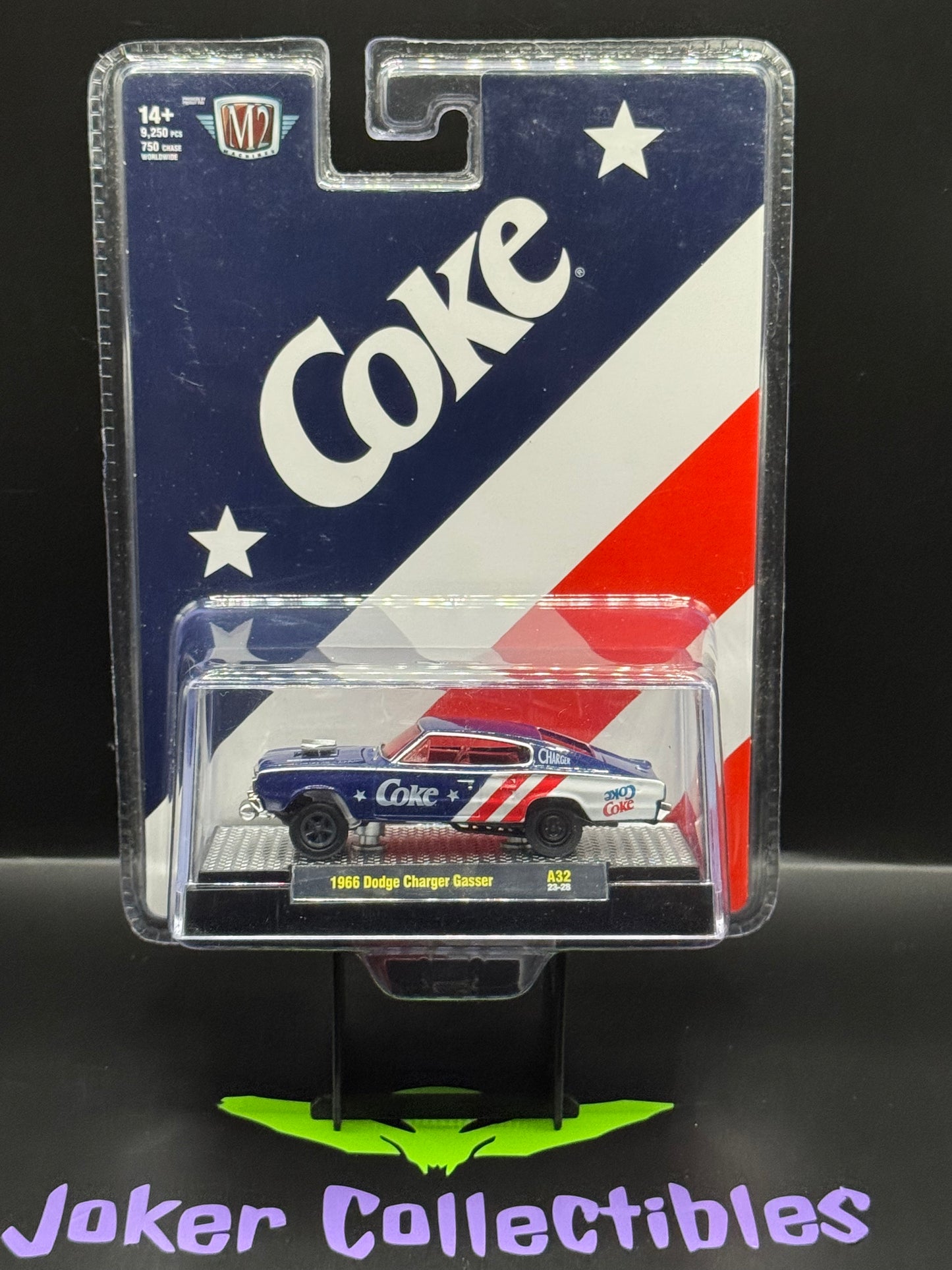 M2 Machines Coke Red White & Blue 1966 Dodge Charger Gasser A32 23-28