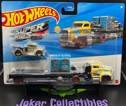 Hot Wheels Super Rigs 2025 Heavy Doody Dumper and Gotta Go Yellow Gold Brown