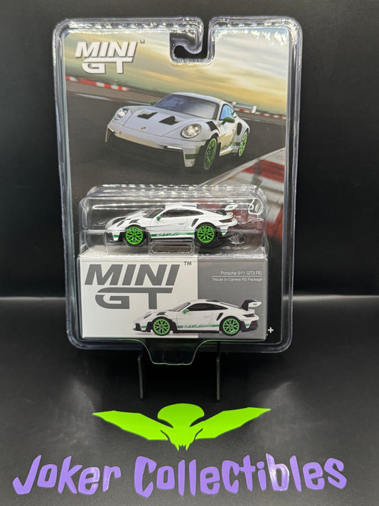 Mini GT #827 Porsche 911 (992) GT3 RS Tribute to Carrera RS Package White & Green