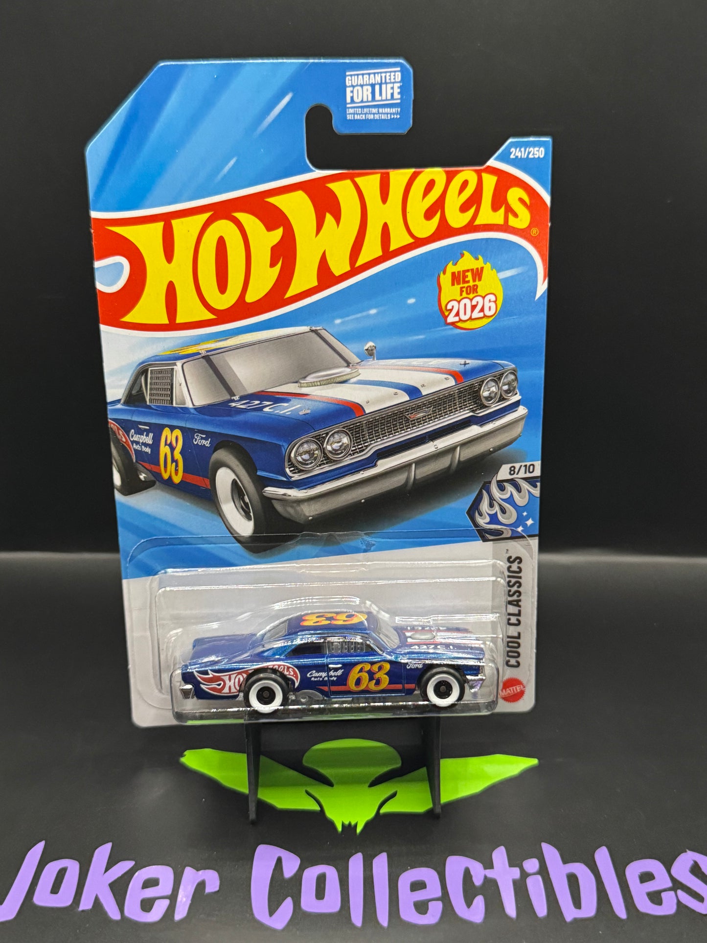 Hot Wheels 2026 Blue 1963 Ford Galaxie 241/250 Cool Classics 8/10 M Case