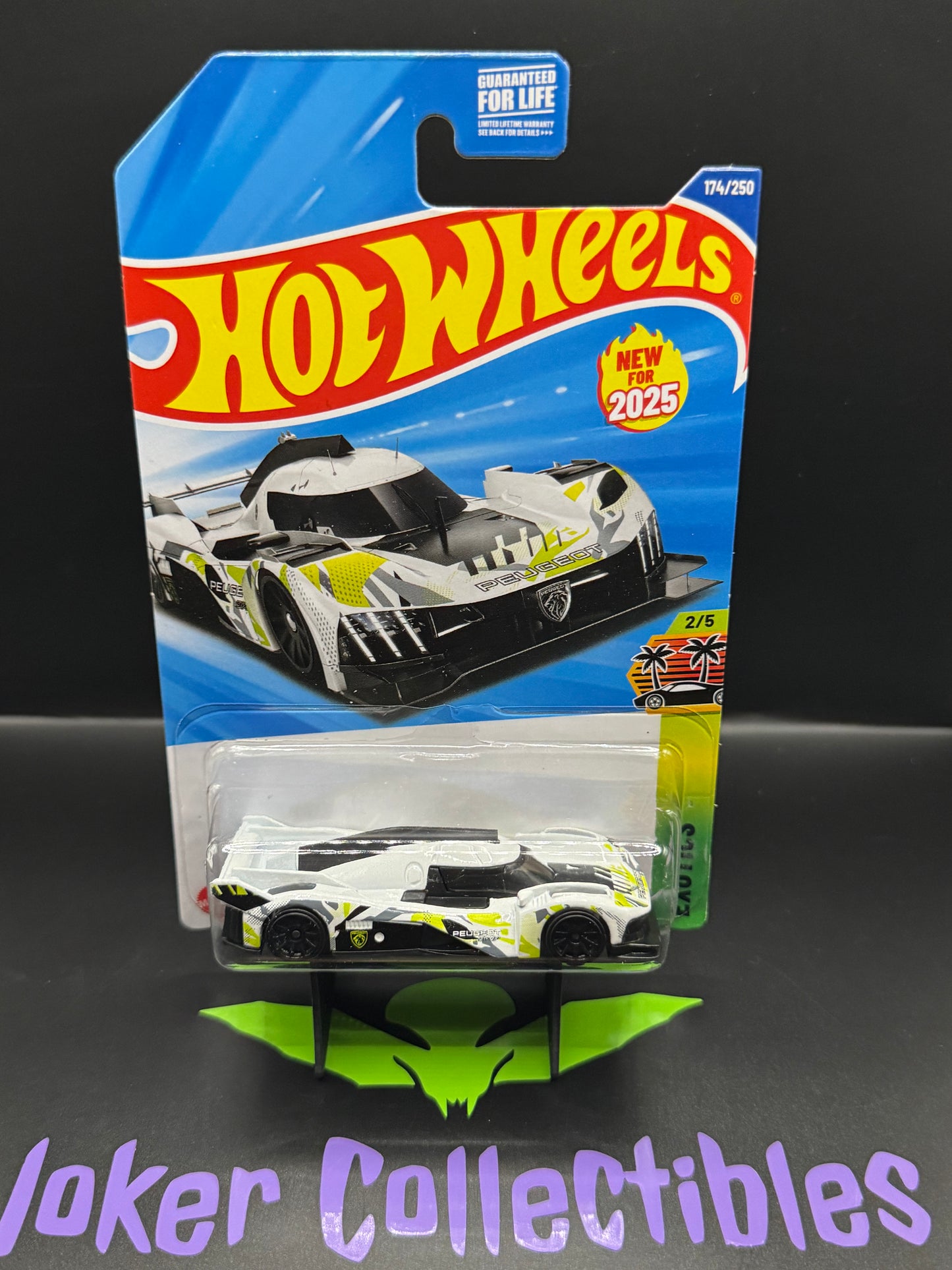Hot Wheels 2025 White Peugeot 9X8 Hypercar 174/250 Exotics 2/5 M Case