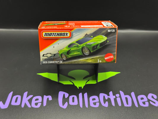 Matchbox 2025 Power Grabs Lime Green Corvette C8 # 90/125 F Case