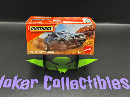 Matchbox 2025 Power Grabs Blue Jeep Cherokee Trailhawk # 45/125 F Case